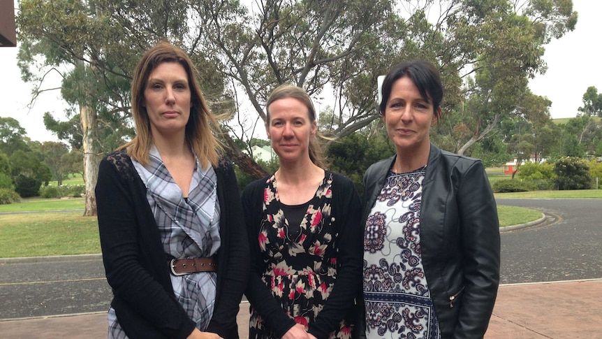 Gippsland mothers Natalie Owens, Michelle Hackett and Tona O'Connor have autistic children.