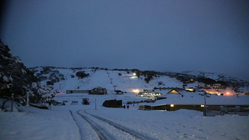 Snow blankets Perisher Resort on June 15.