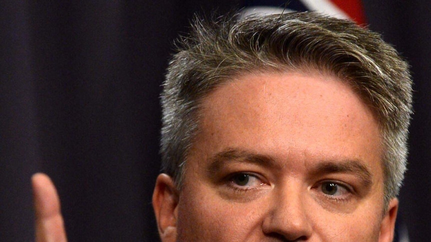 Mathias Cormann at press conference