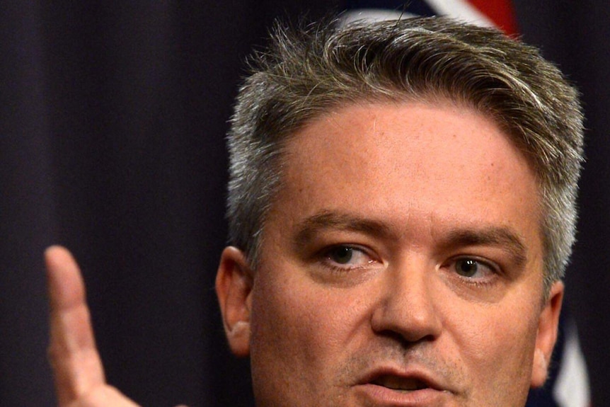 Mathias Cormann at press conference