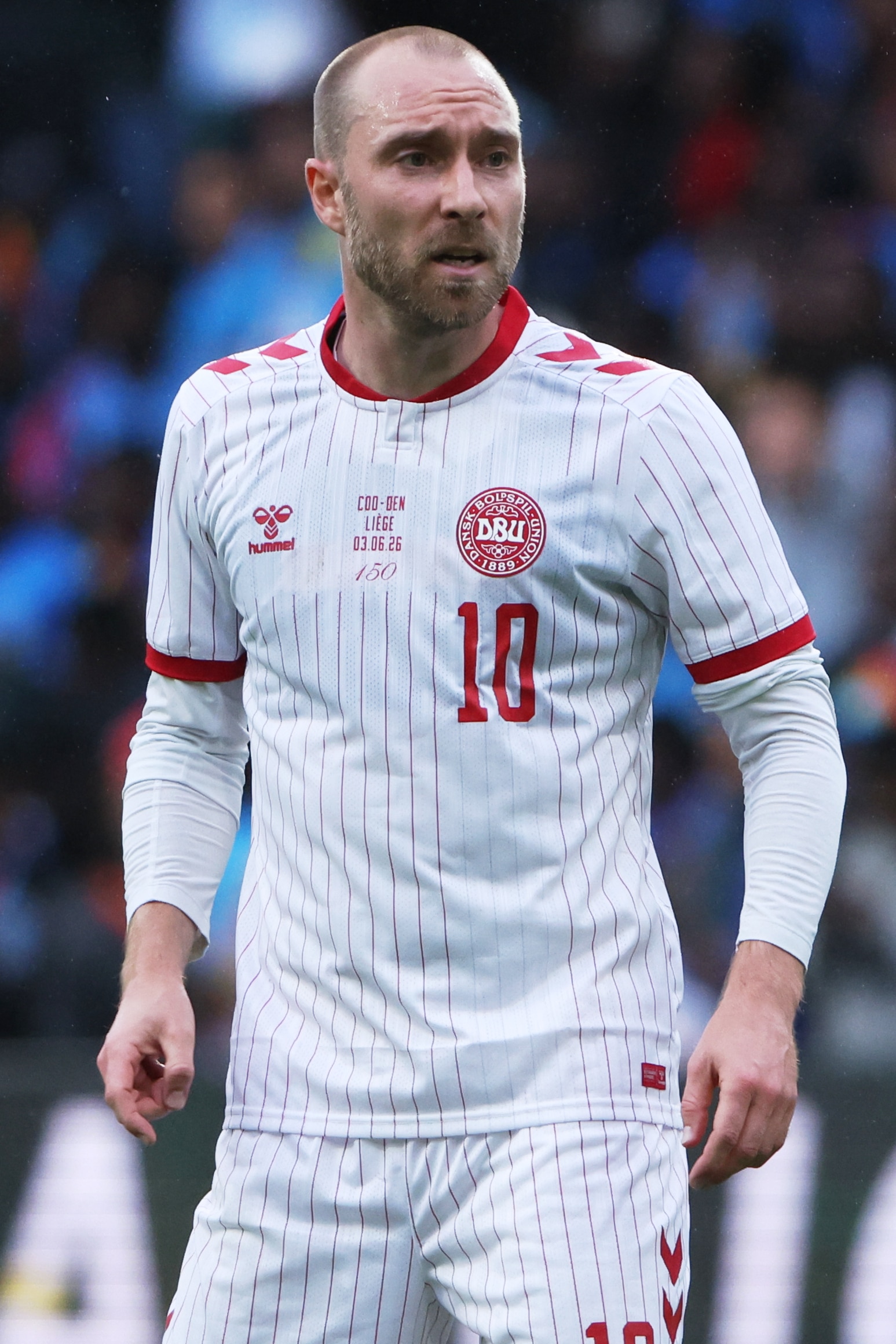 Denmark's Christian Eriksen watches his teammates during the international friendly soccer match.