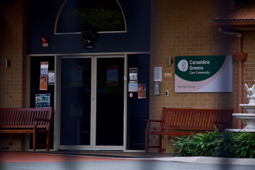 The door of an aged care facility.