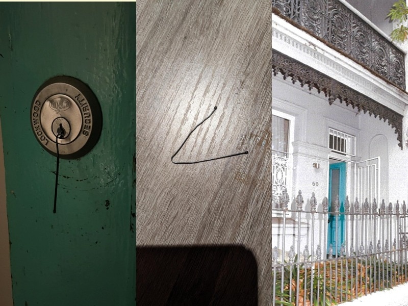 a composite inage of a bobby pin and a house in paddington