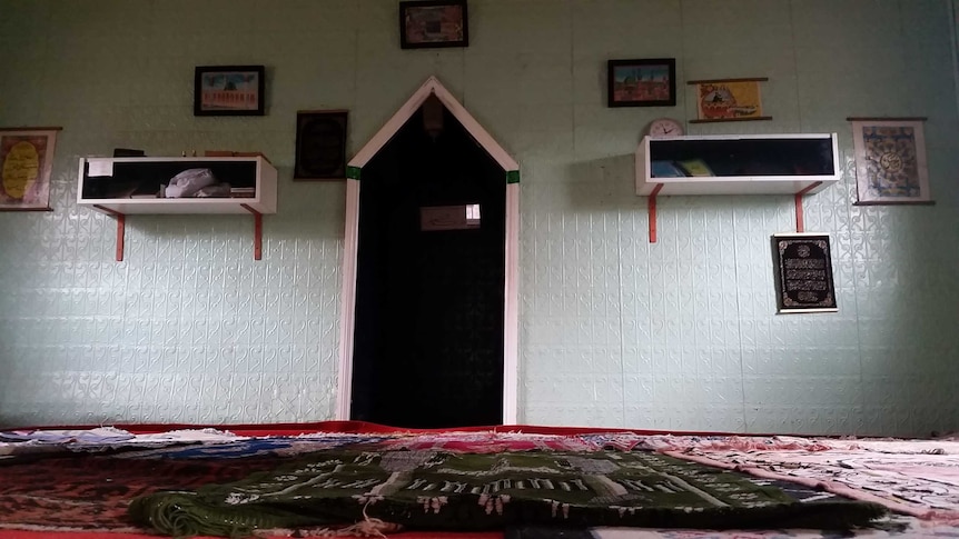 The prayer room at the Broken Hill mosque.