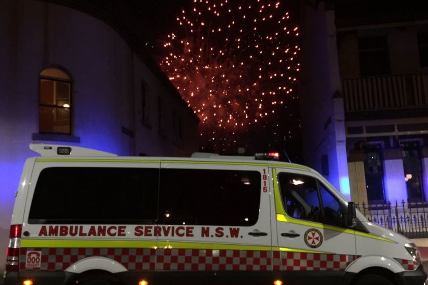 NSW Ambulance service responds to calls on New Years Eve.