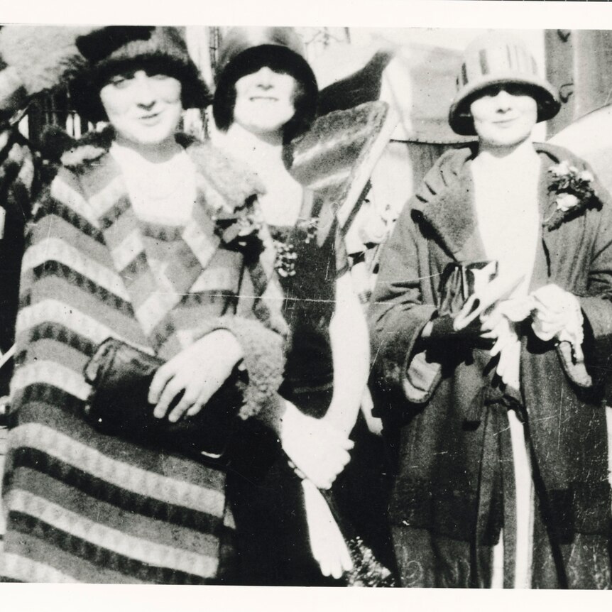 Isabel, Paulette and Phyllis on board a ship