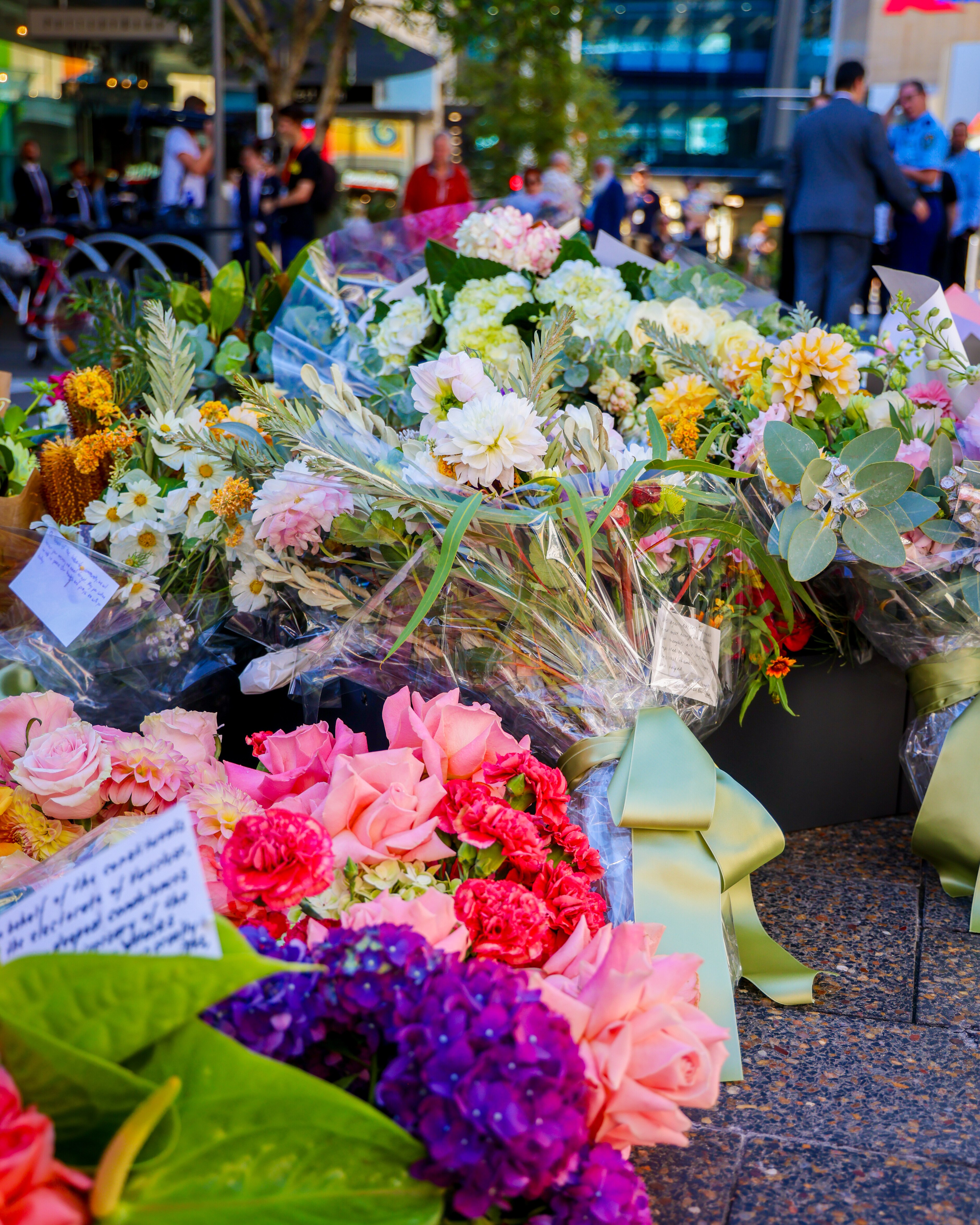 Floral tributes Bondi Junction 130425
