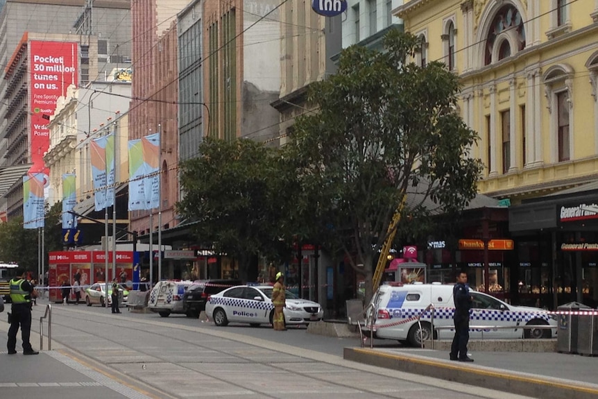 Bourke Street mall has been closed to trams and pedestrians.