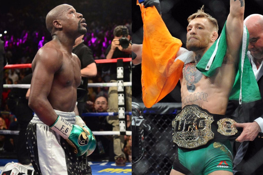 Composite image of Floyd Mayweather and Conor McGregor