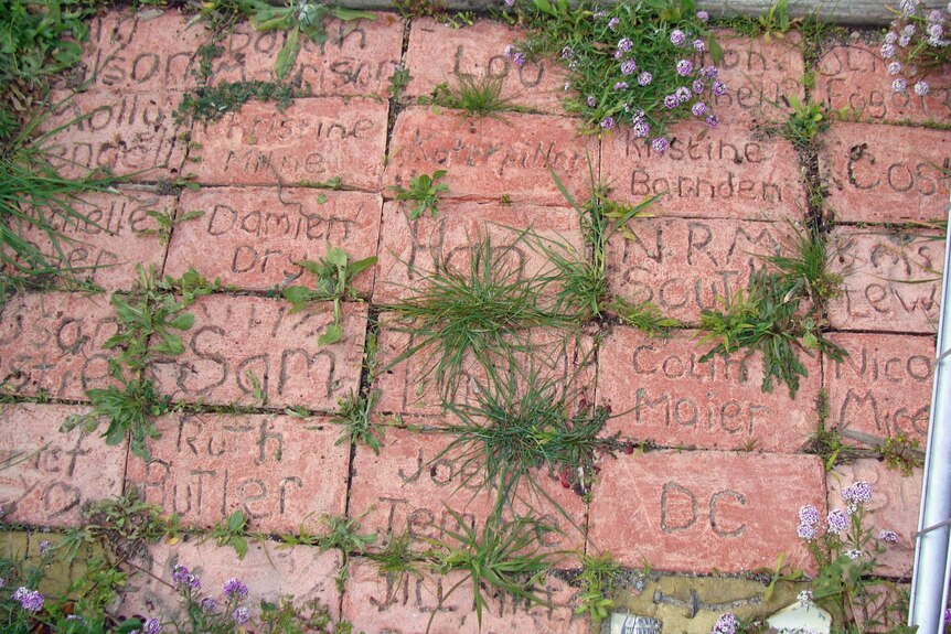 Bricks with names on them