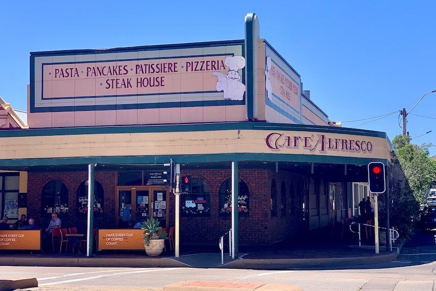 A street corner cafe in Broken Hill