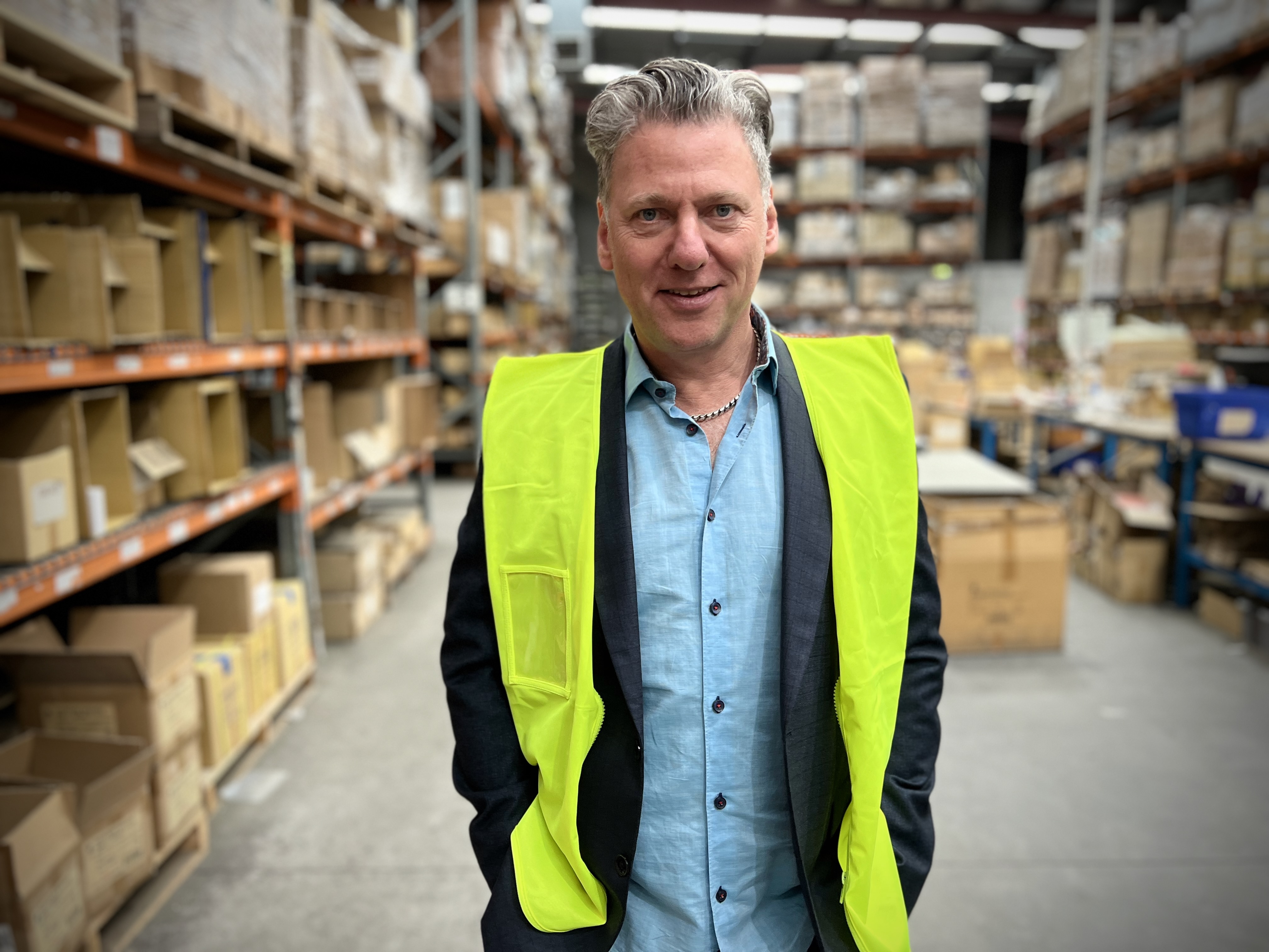 Tony at their Mulgrave warehouse in September 2022 in an interview with Nassim Khadem