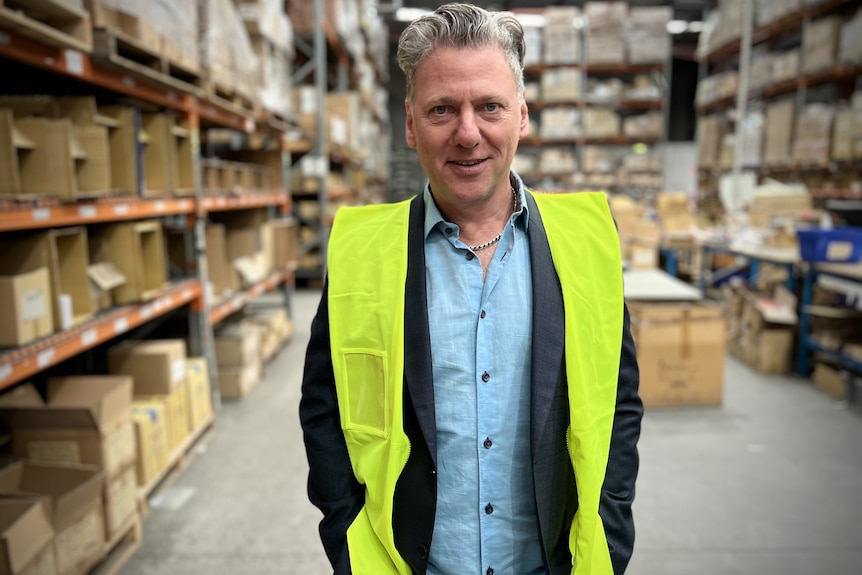 Tony at their Mulgrave warehouse in September 2022 in an interview with Nassim Khadem