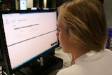 A student looks at the SACE website.