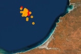A map image showing aftershocks rocking northern WA.