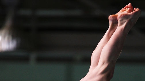 Matthew Mitcham dives during the Australian diving championships in Adelaide.