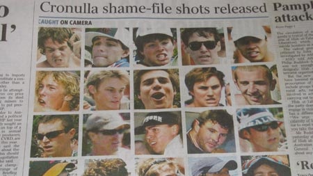 Shame tactic ... police have released photos of men wanted for questioning in relation to the Cronulla riots.