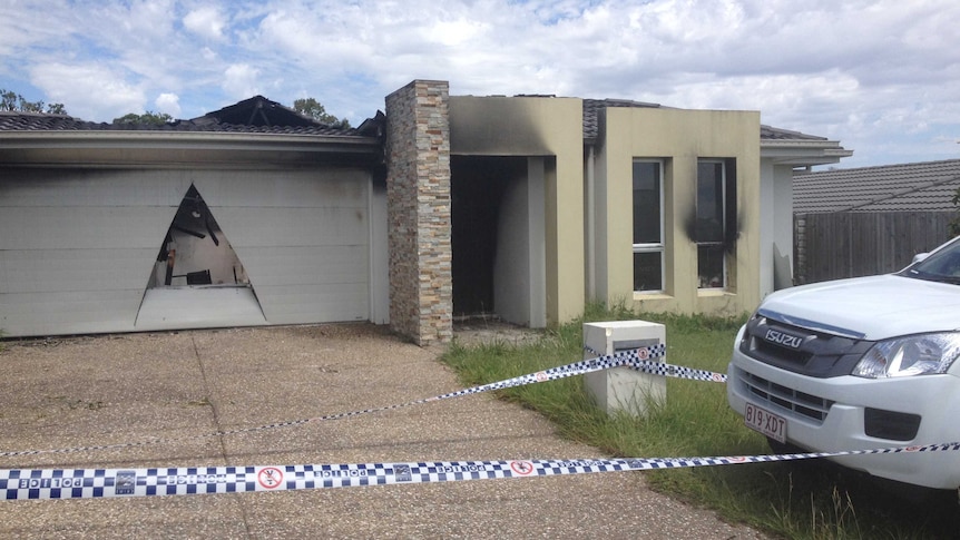 It took about a dozen firefighters to extinguish the blaze, which gutted the house.