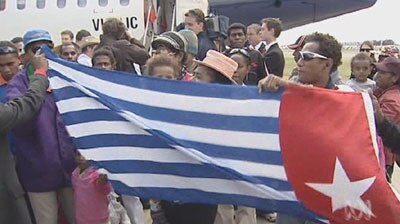 The child is among 42 Papuans who have been granted temporary visas.