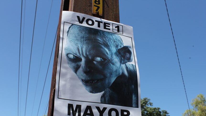 Comic posters add humour to mayoral contest