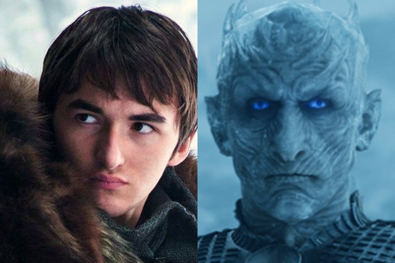 A composite of Bran and the Night King