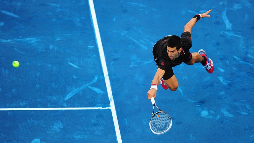 'Impossible to move': Djokovic was outspoken of the blue clay after his match.
