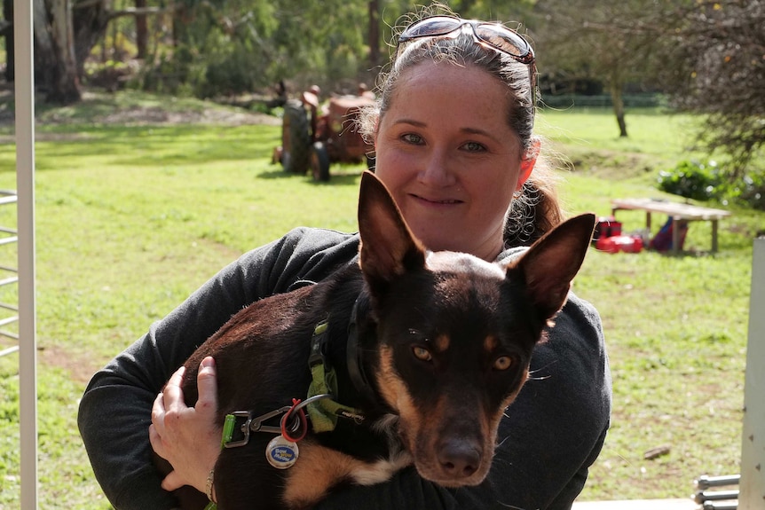 Kelly Thatcher and her dog Vader