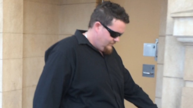Adam Thomas Stewart, 30, outside court on July 2 after avoiding jail for shining a laser pointer at a police helicopter.