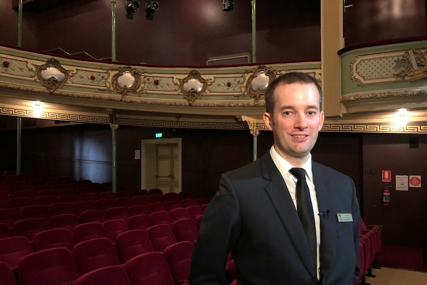 Tom Schoon in the Theatre Royal Hobart.