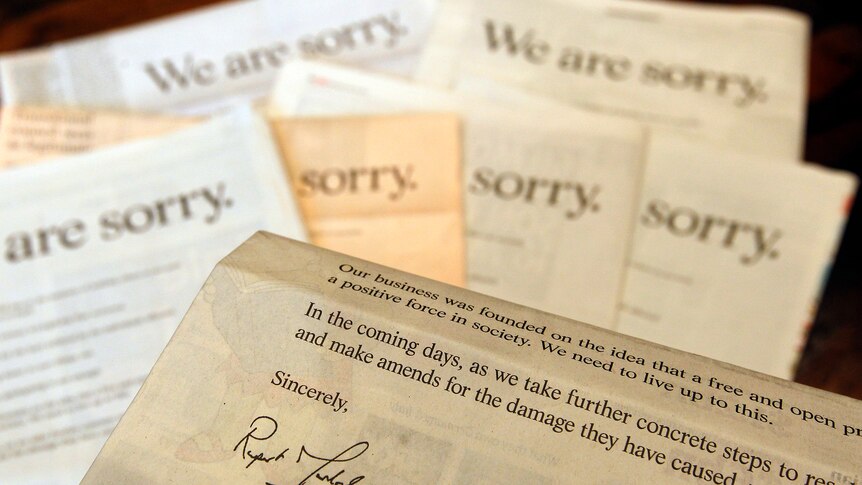 Ruperty Murdoch's published apology