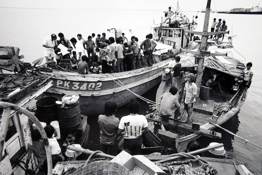 Wietnamskie łodzie uchodźców PK3402 i Tu Do w Darwin