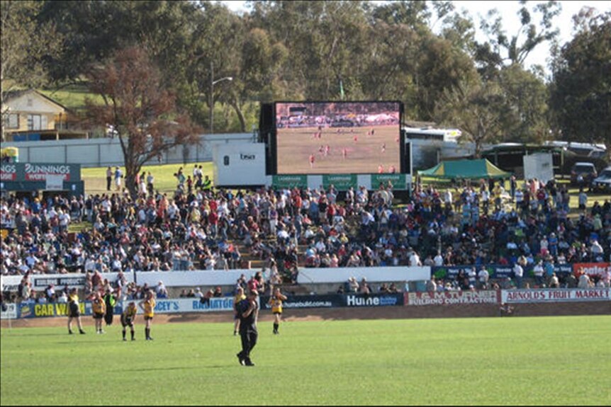 The Ovens and Murray Jets provided half time entertainment at the 2008 Ovens and Murray Grand Final