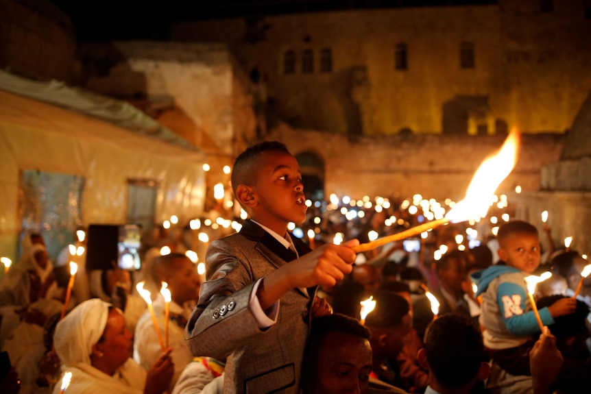 Ethiopian Orthodox worshippers in Jerusalem