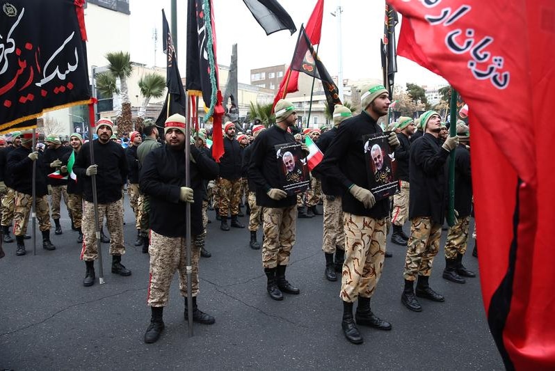 Iranian troops mourn Soleimani