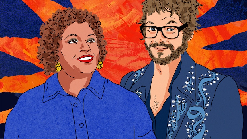 Illustration of Emma Donovan and Henry Wagons, colourful and bright art
