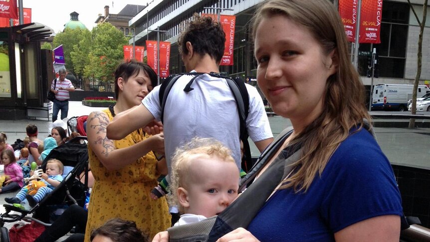 Breastfeeding protester Victoria Brookman