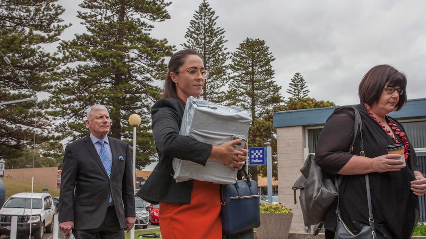 Lawyers arrive in Esperance court house for the coronial inquest into the 2015 bushfires.