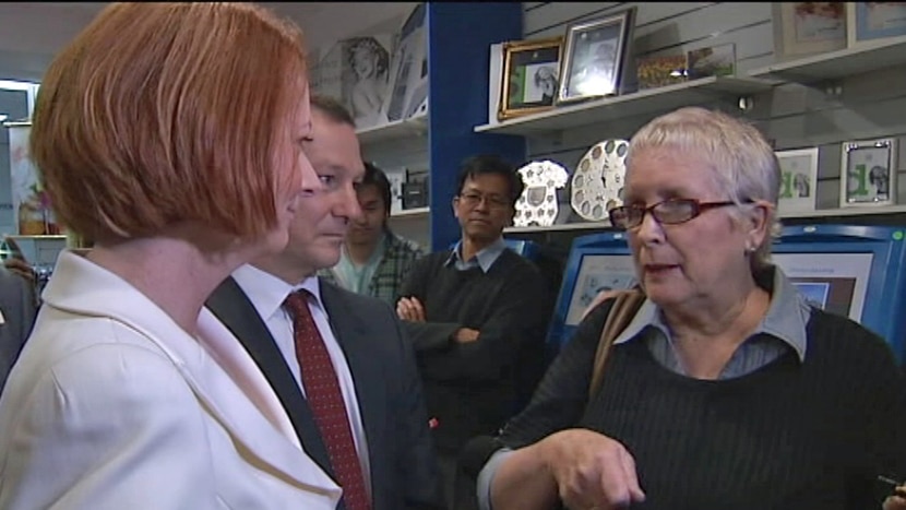 Gillard confronted by woman in Brisbane
