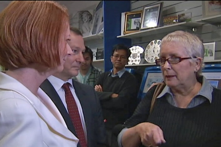 Gillard confronted by woman in Brisbane