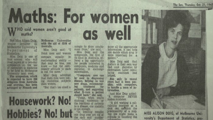 Alison Harcourt newspaper clip from 1965