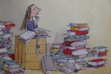 An illustration by Quentin Blake of Roald Dahl's Matilda