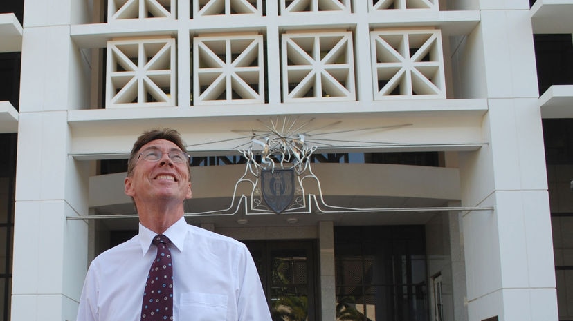 Terry Mills, out Teritory Parliament, looks to the heavens before conceeding defeate in the 2008 ele