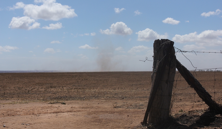 A burnt, barred field