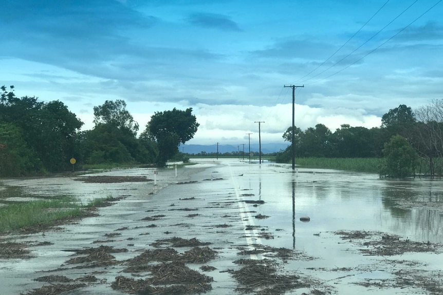 Water over a road in Halifax