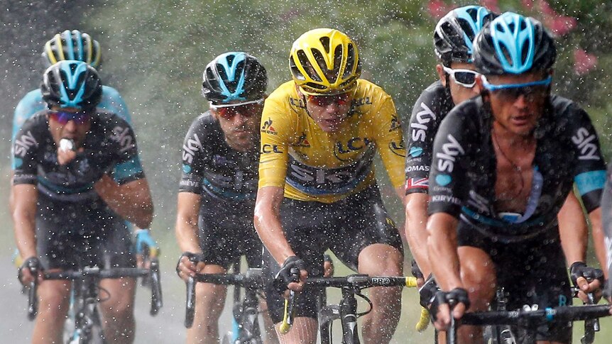 Chris Froome rides in 20th stage of Tour de France