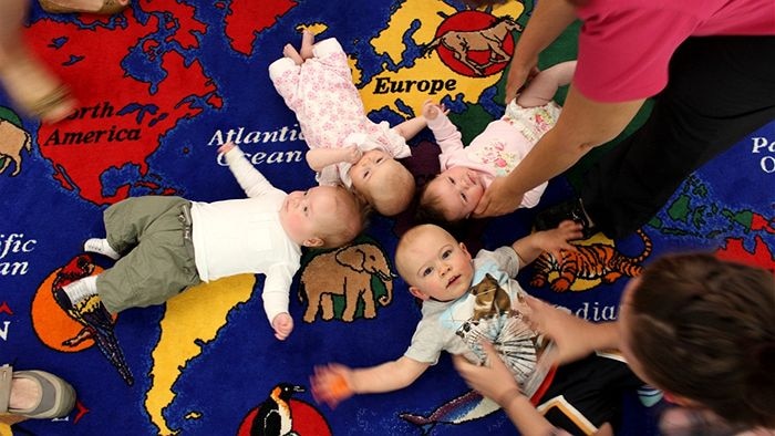 Babies at the mums and bubs class in Cloncurry.