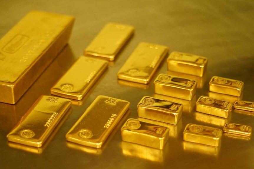 Gold bullion at the Perth Mint, February 2016