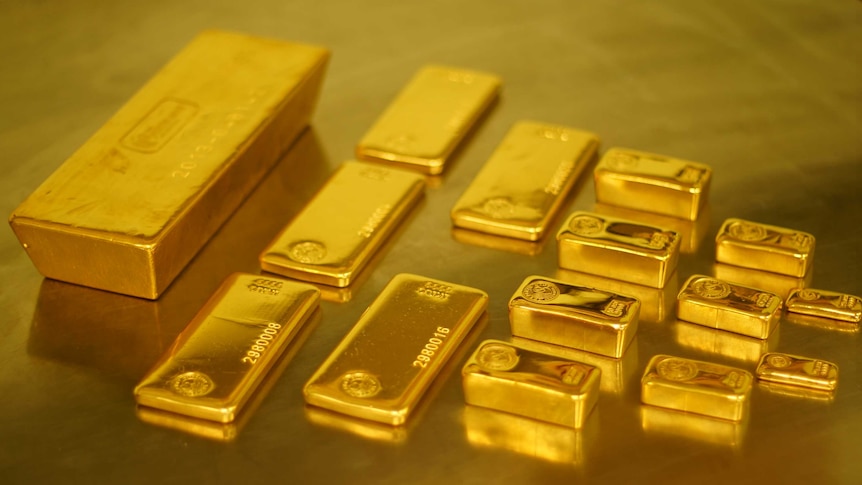 Gold bullion at the Perth Mint, February 2016