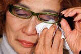Junko Ishido sheds a tear