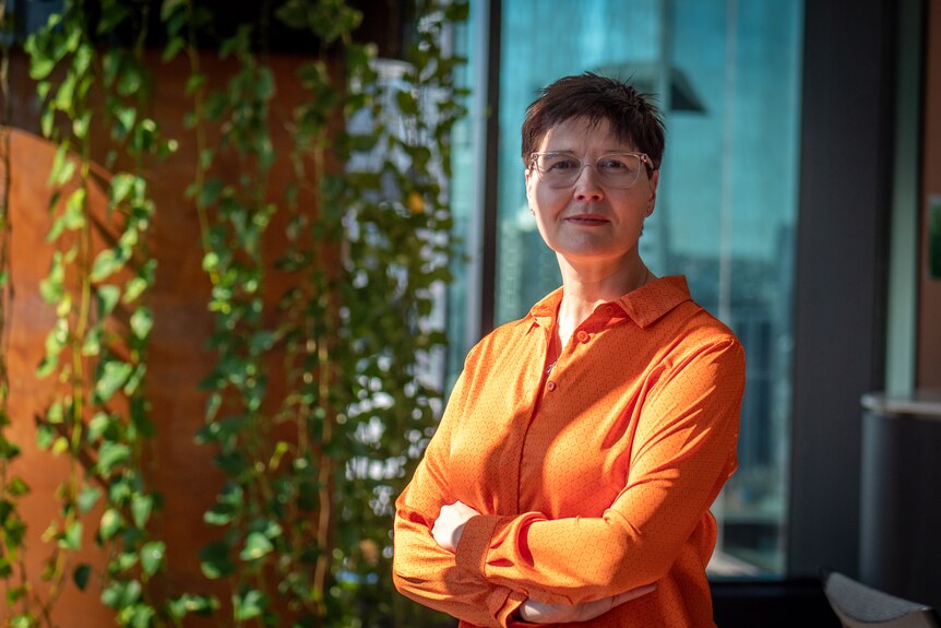 A photo of ARTC interim Chief Executive Rebecca Pickering in a boardroom in Brisbane, 2022. 